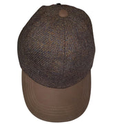 Tweedmill Harris Tweed Baseball Cap - Rustic Brown with Leather peak Cap product image