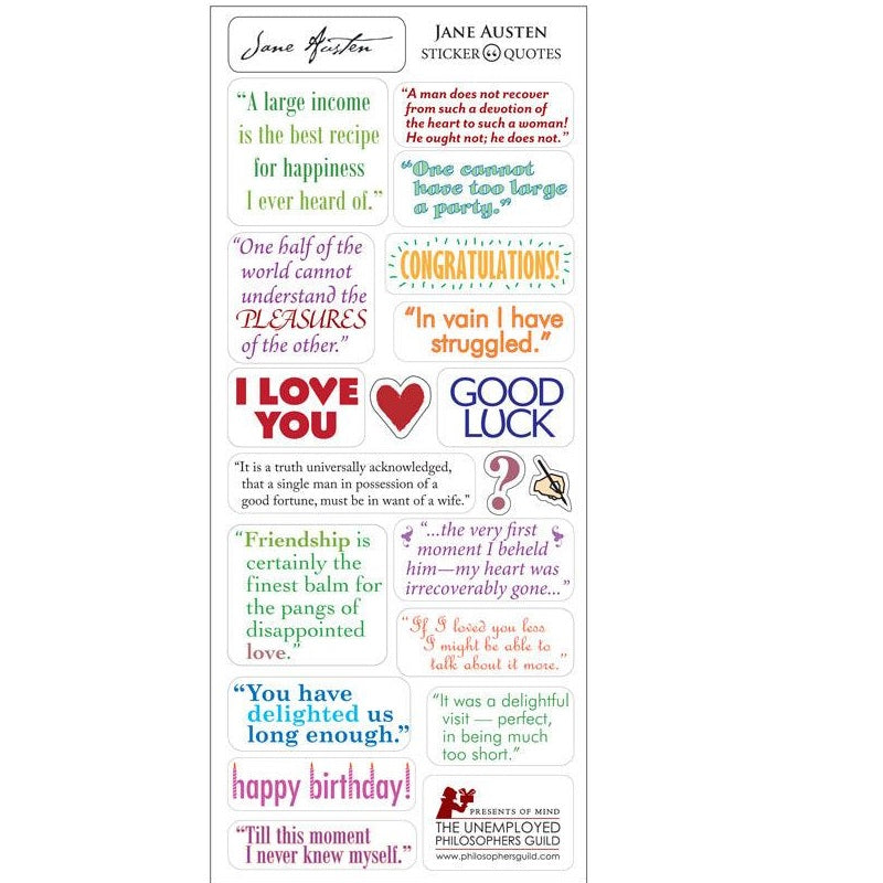 The Unemployed Philosophers Guild Jane Austen Greeting Card