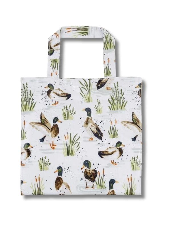 Ulster Weavers Small PVC Shopper Bag in Sage - Farmhouse Ducks