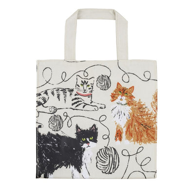 Ulster Weavers Small PVC Shopper Bag in Grey - Feline Friends