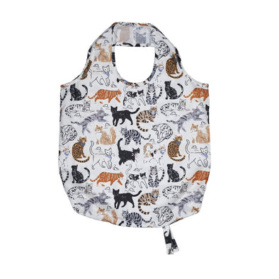 Ulster Weavers Polyester Packable Bag in Grey - Feline Friends