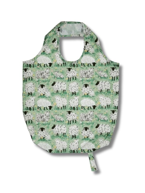  Ulster Weavers Polyester Packable Bag in Green - Woolly Sheep Best of British NBPT  Shopper Bags Ulster Weavers.