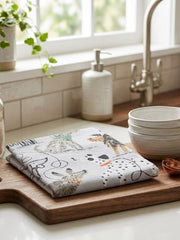 Ulster Weavers Cotton Tea Towel in Grey - Dog Days Best of British NBPT  Kitchenware.