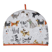 Ulster Weavers Cotton Tea Cosy in Grey - Dog Days Tea product image with Dog