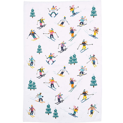 Ulster Weavers Christmas Ski Slopes Cotton Tea Towel