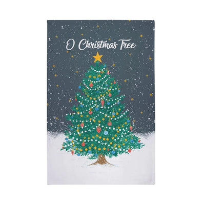 Ulster Weavers Recycled Cotton Blend Tea Towel - O Christmas Tree (Blue)