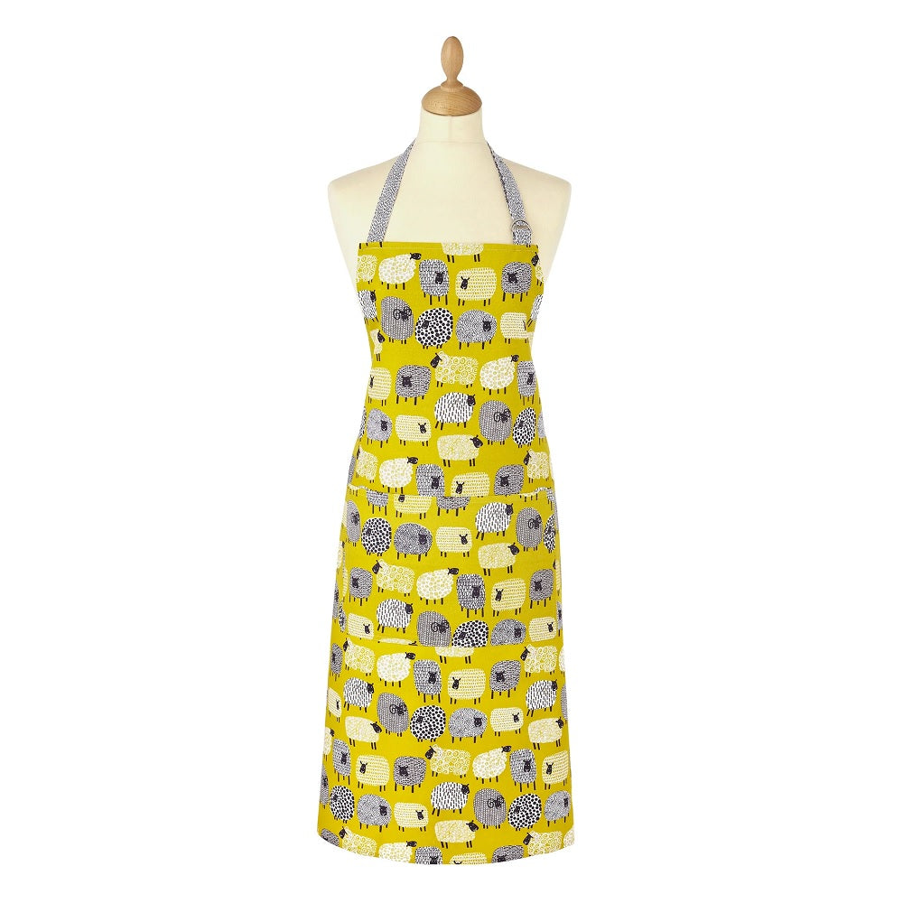Ulster Weavers Cotton Apron - Dotty Sheep (100% Cotton, Yellow)