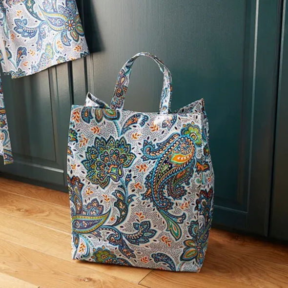 Ulster Weavers PVC Italian Paisley Blue Bag Size M