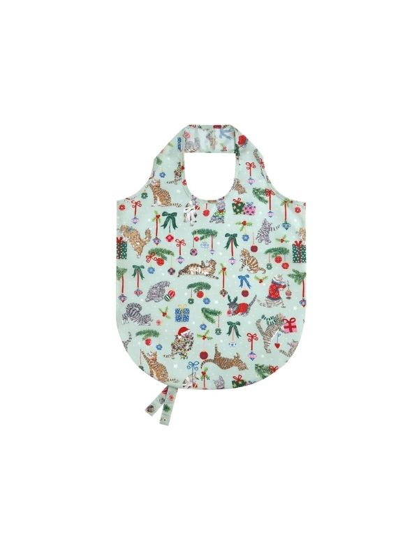  Ulster Weaver Christmas Cats Packable Bag In Seafoam Best of British NBPT  Shopper Bags Ulster Weavers.