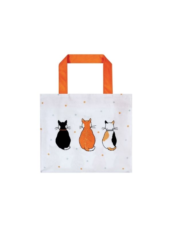  Ulster Weavers Small Biodegradable PVC Shopper Bags - Cats in Waiting (Orange) Best of British NBPT  Shopper Bags Ulster Weavers.