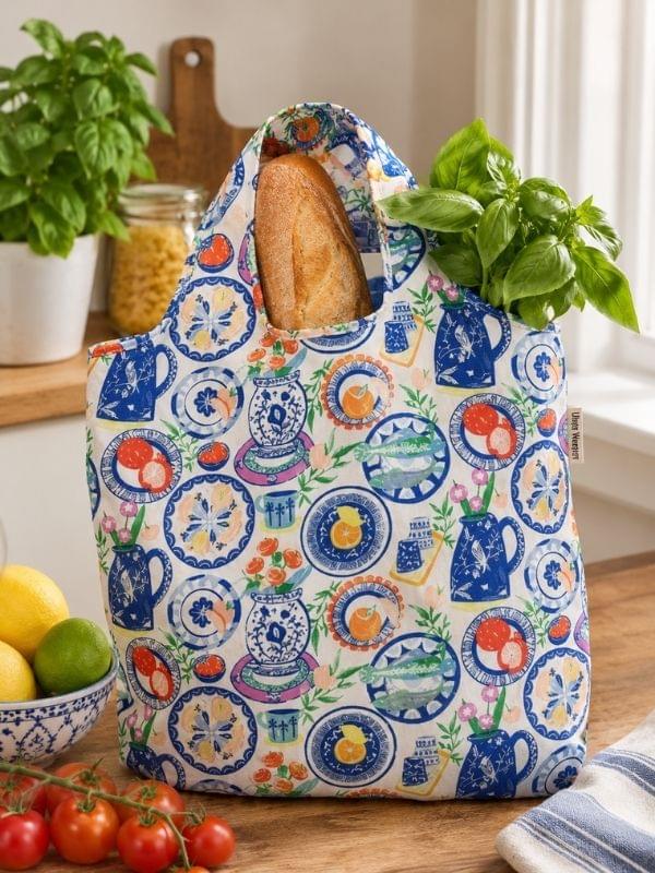 Ulster Weavers Roll-Up Bag - Mediterranean Plates Plate product image