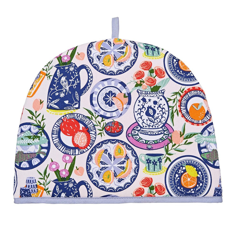 Ulster Weavers Luxury 100% Cotton Tea Cosy - Mediterranean Plates