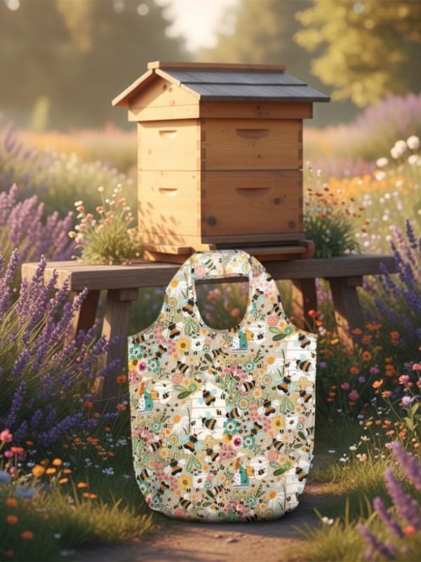 Ulster Weavers Reusable Roll-Up Bag - Bee Keeper (Polyester, Yellow) Bag product image