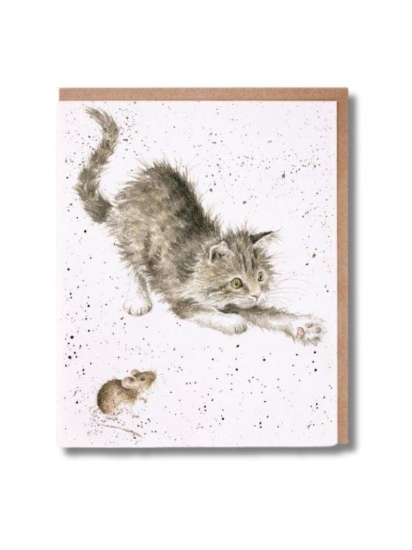 Wrendale Designs Greeting Card - Cat and Mouse