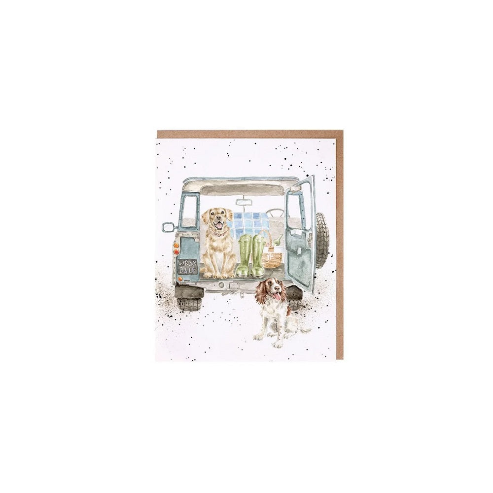 Wrendale Designs Paws For A Picnic Spaniel And Labrador Card