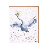 Wrendale Designs Dancing Queen Crane Single Card product image with Queen