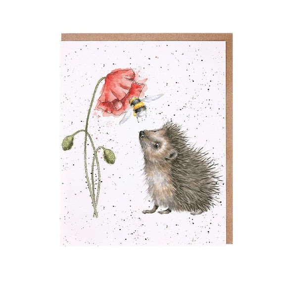 Wrendale Designs Greeting Card - 'Busy as a Bee' hedgehog Card