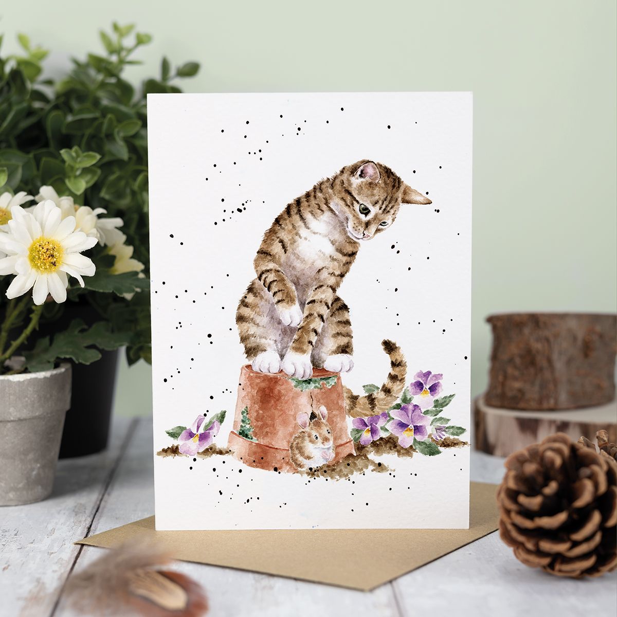 Wrendale Designs 'Hide and Squeak' Cat Greetings Card