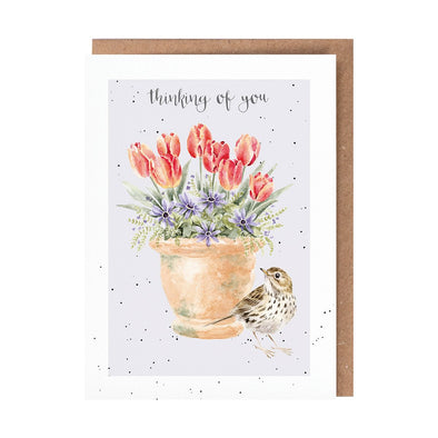 Wrendale Designs 'The Meadow Pipit Bird Thinking of You' Card