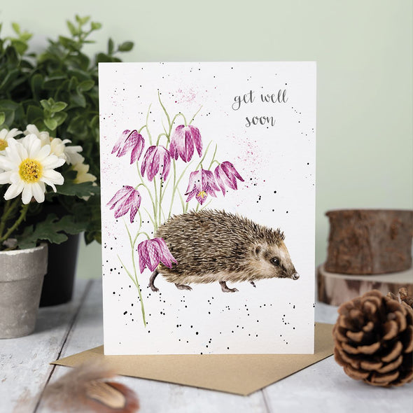 Wrendale Designs 'Little Wanderer' Hedgehog Get Well Soon Card