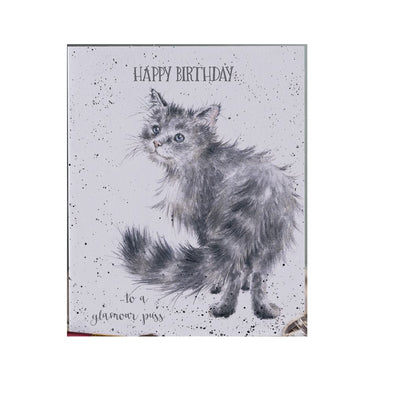 Wrendale Designs Glamour Puss Cat Birthday Greeting Card