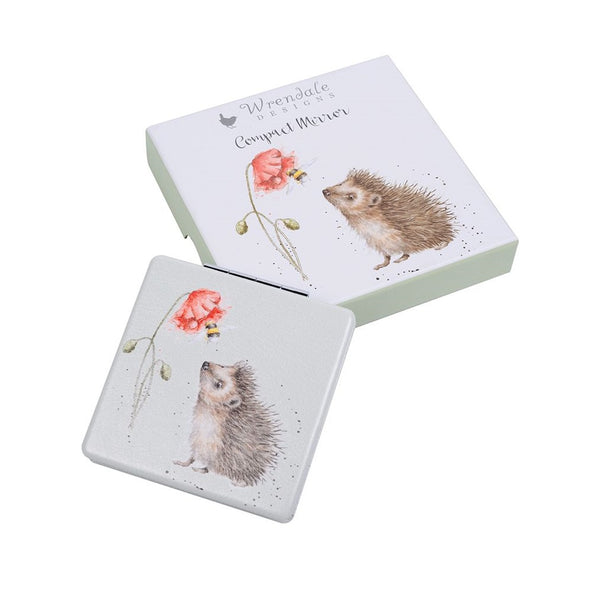 Wrendale Designs Hedgehog Compact Mirror - Busy As a Bee