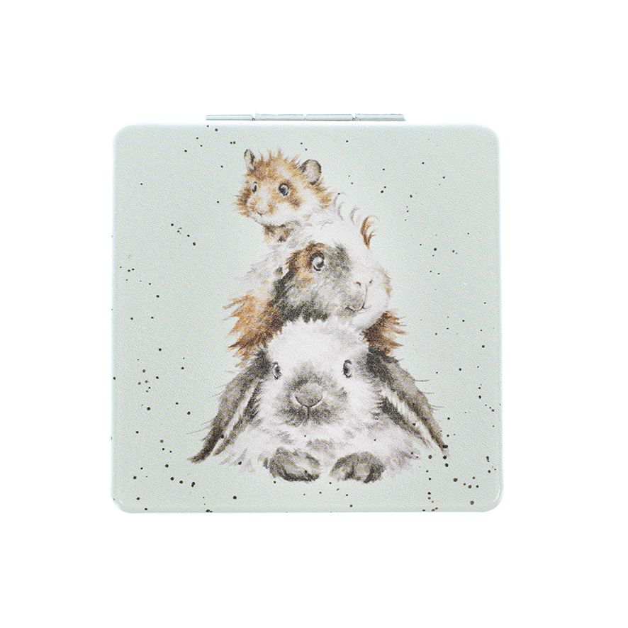 Wrendale Designs Compact Mirror - Rabbit/Guinea Pig/Hamster