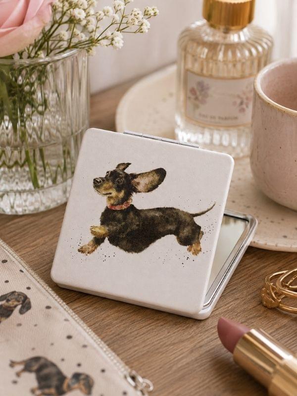 Wrendale Designs Compact Mirror - Dacshund Dog Compact Mirror product image with Dog