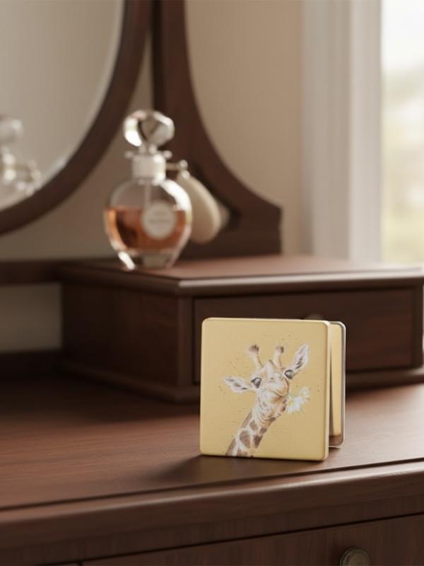 Wrendale Designs 'FLOWERS' Giraffe Compact Mirror product image