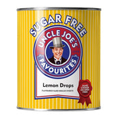 Uncle Joe's Suger Free Lemon Drops Sweets 120g Tin product image