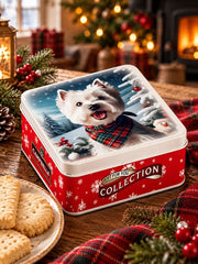Campbells Shortbread Westie with Tartan Neckerchief Tin 90g