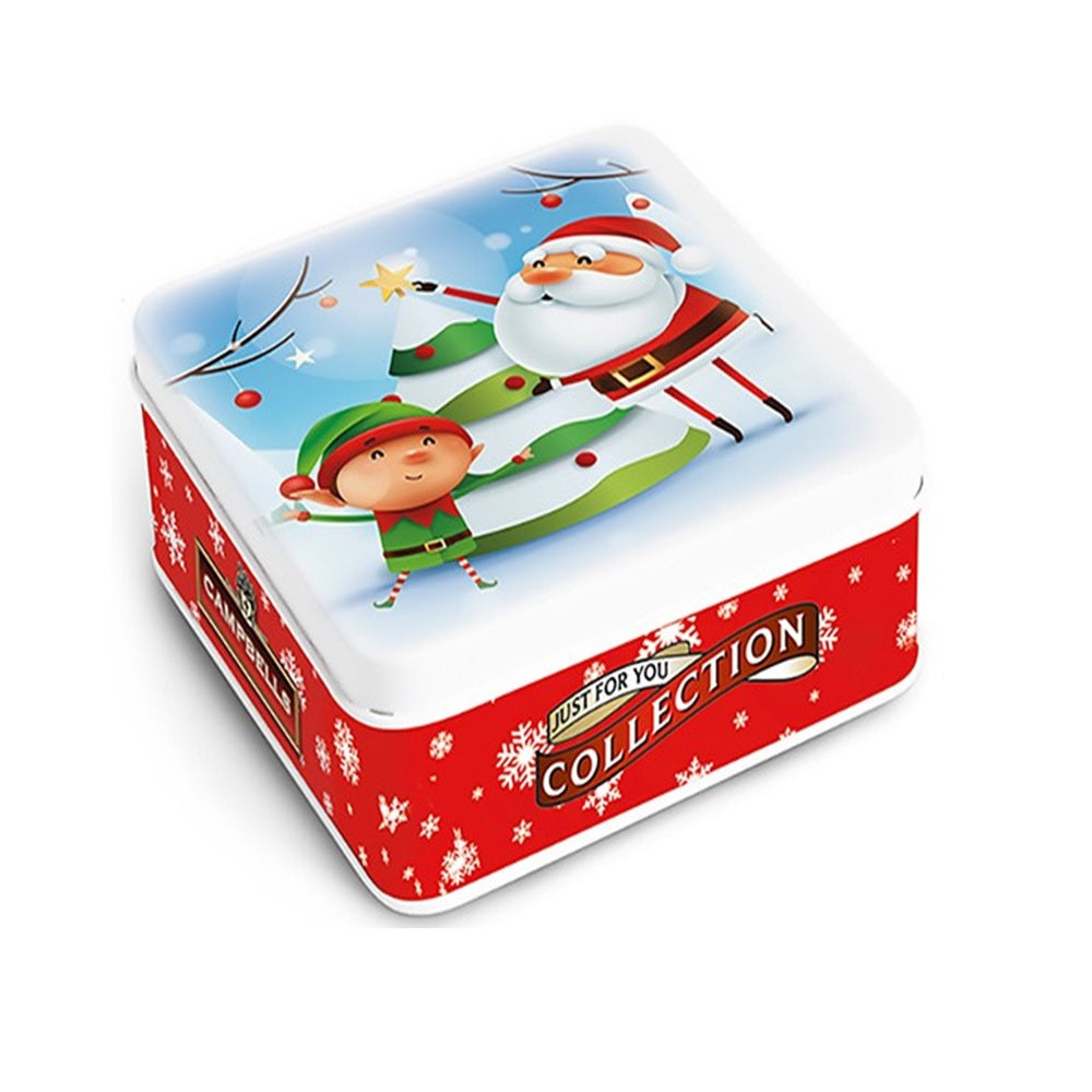  Campbells Shortbread Santa & Elf Tin 90g Best of British NBPT  Shortbread Tins Campbells Shortbread.