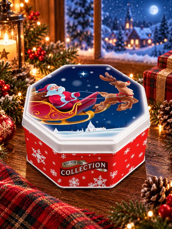 Campbells Shortbread Santa & Rudolph Tin (Petticoat Tails) 115g