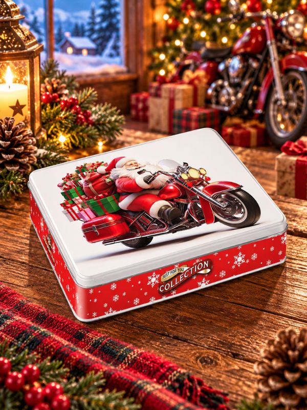 Campbells Shortbread Biker Santa Tin (Assorted Shortbread Shapes) 150g