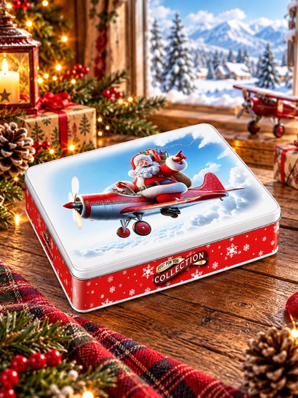 Campbells Shortbread Flying Santa Tin (Assorted Shortbread Shapes) 150g