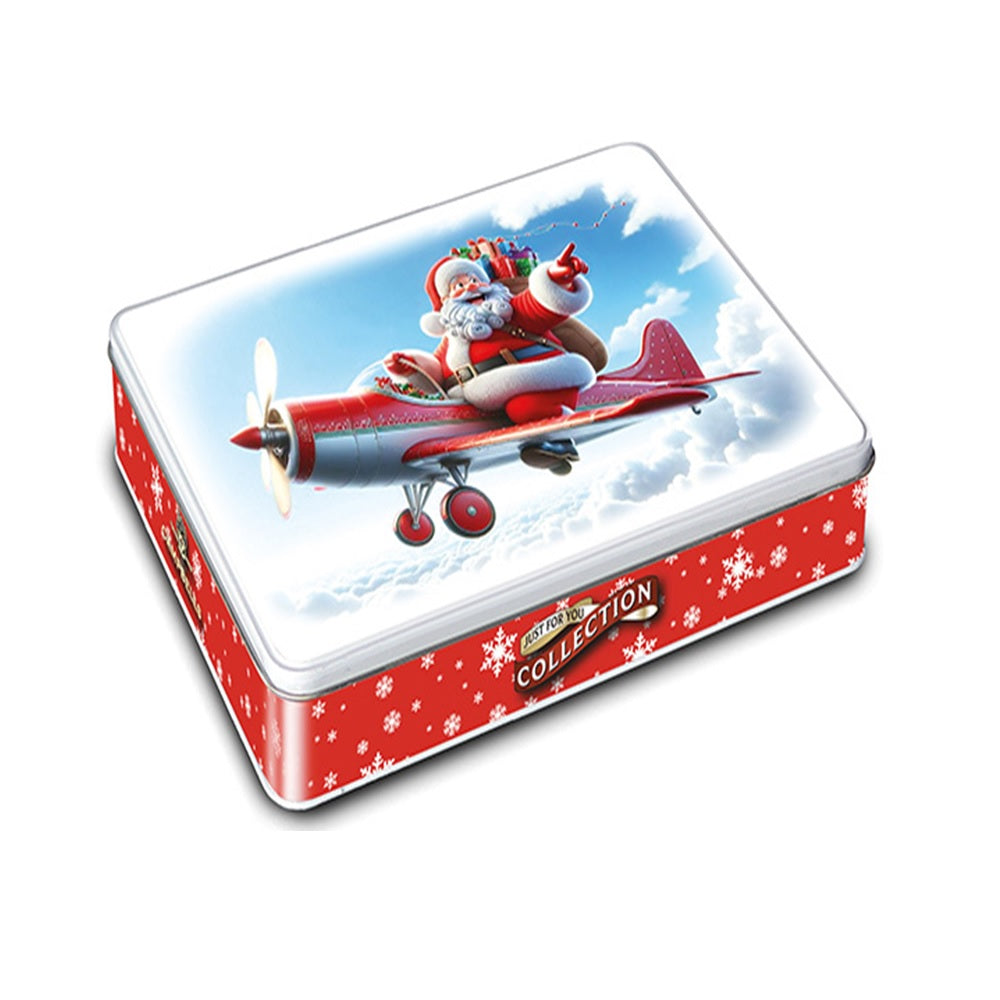  Campbells Shortbread Flying Santa Tin (Assorted Shortbread Shapes) 150g Best of British NBPT  Shortbread Tins Campbells Shortbread.