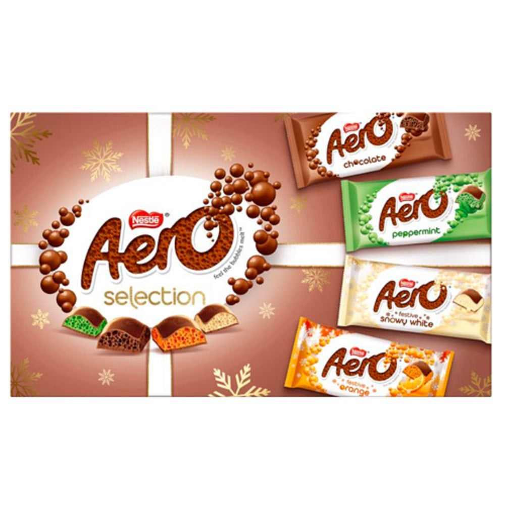  Aero Festive Selection Box 360G Best of British NBPT  Chocolate Aero.