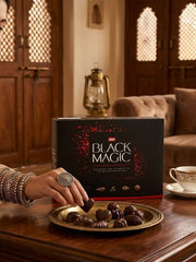 Nestle Black Magic Chocolates Box 348g in a glossy British gift box.