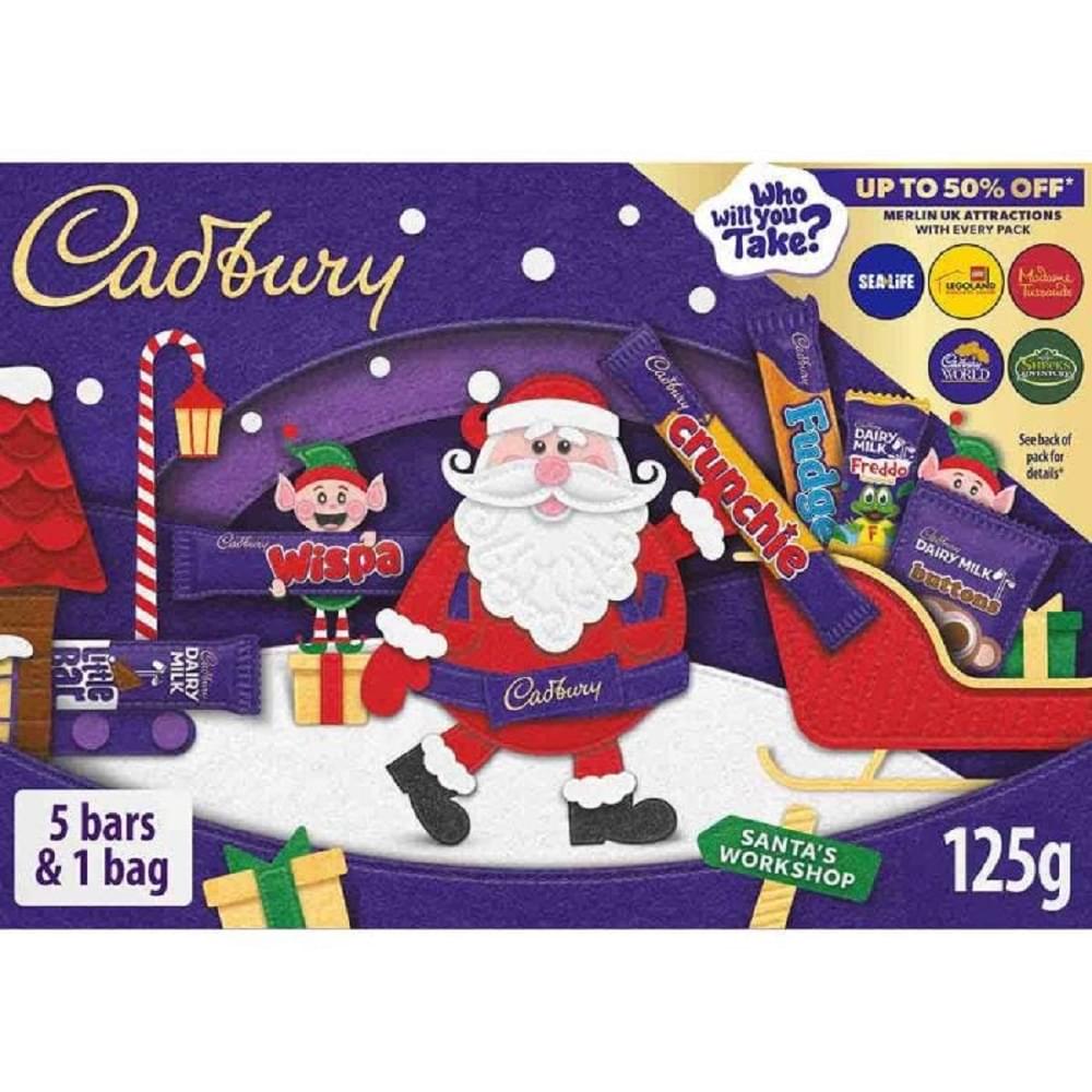  Cadbury Chocolate Medium Santa Selection Box 125G Best of British NBPT  Chocolate Cadbury.