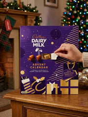 Cadbury Dairy Milk Mixed Chunk Advent Calendar 258g in a colorful festive countdown design.