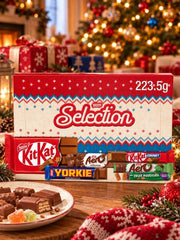Nestle Christmas selection box with colorful packs, a British chocolate gift box.