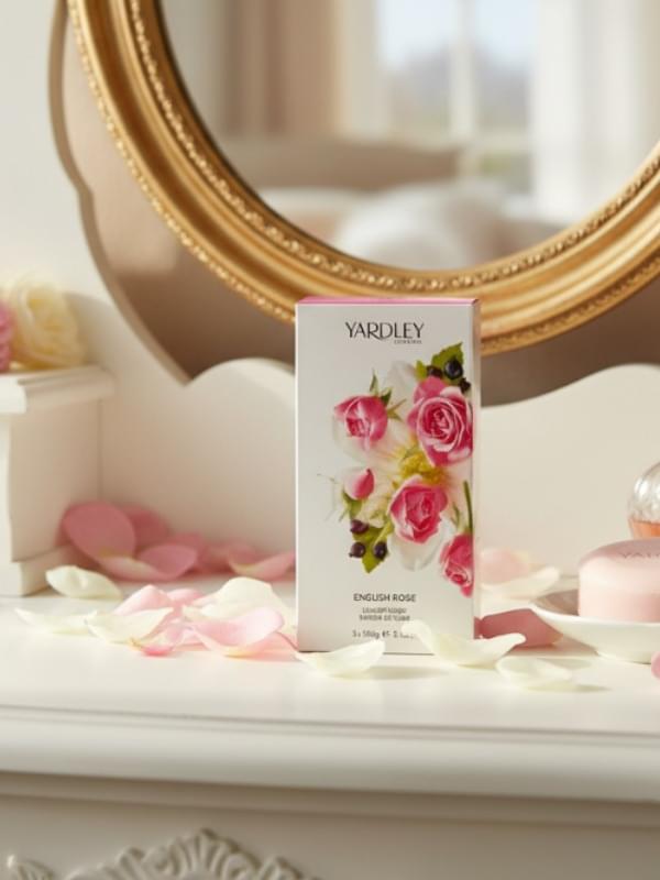 Yardley London English Rose Luxury Soaps 3pk x 100g Soap product image with London