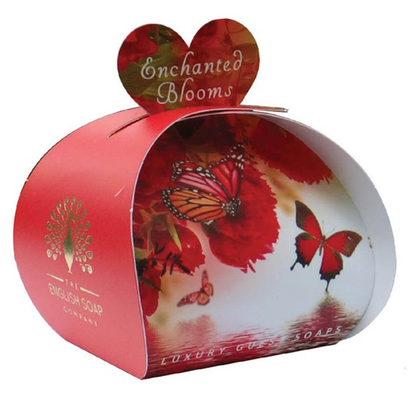 English Soap Enchanted Blooms Luxury Guest Soaps, 3pk x 20g