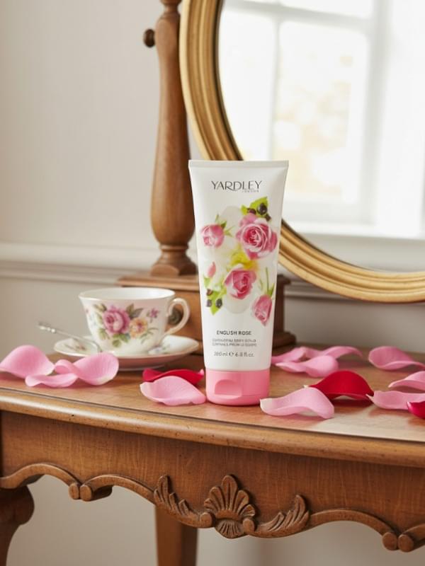 Yardley London English Rose Body Scrub 200ml product image with London