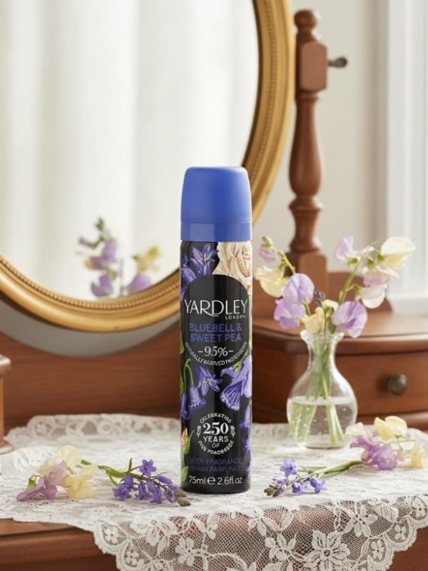 Yardley London Bluebell & Sweet pea Body Spray 75ml product image with London