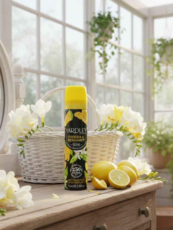 Yardley London Freesia & Bergamot Body Spray 75ml product image with London