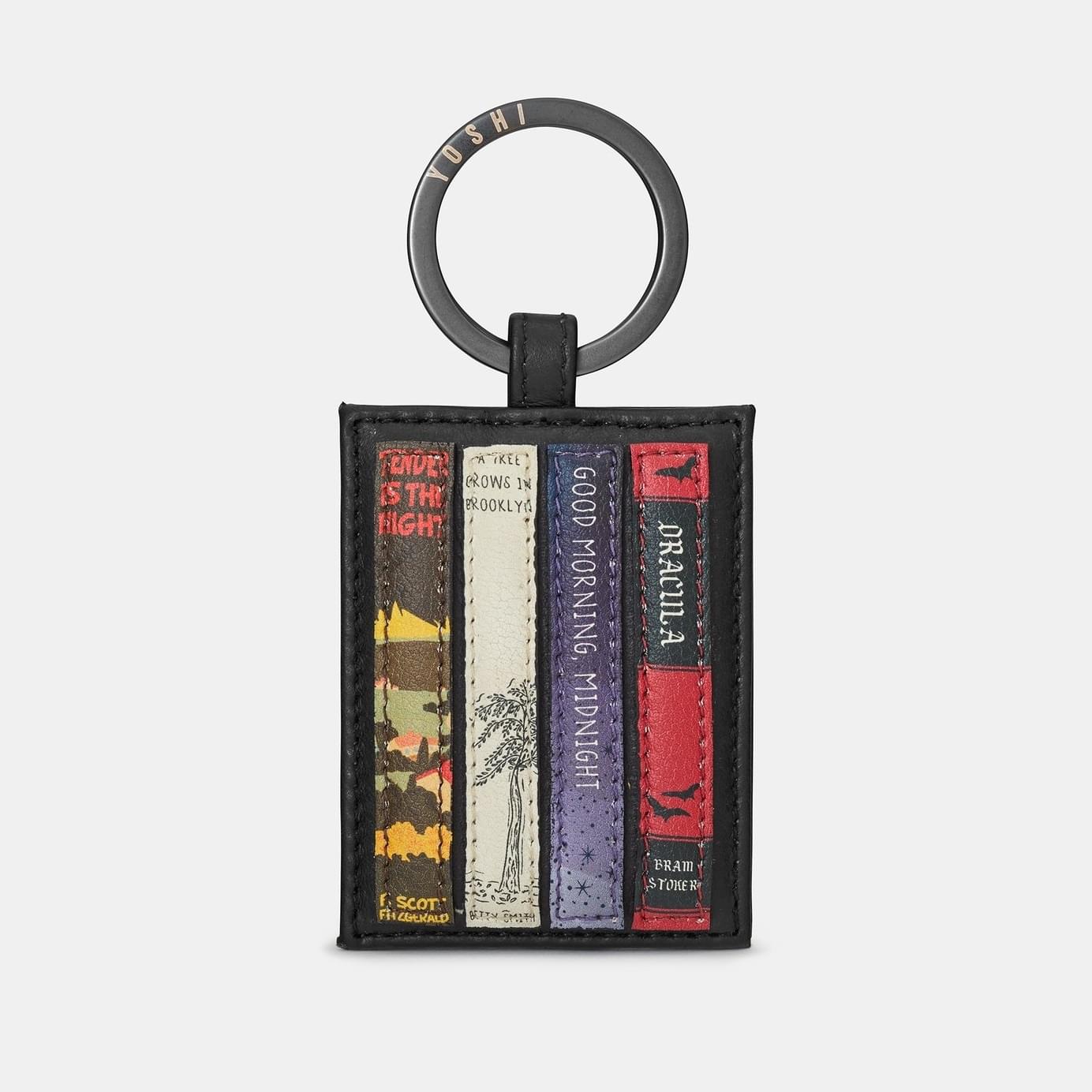 Yoshi Bookworm Black Leather Keyring product image