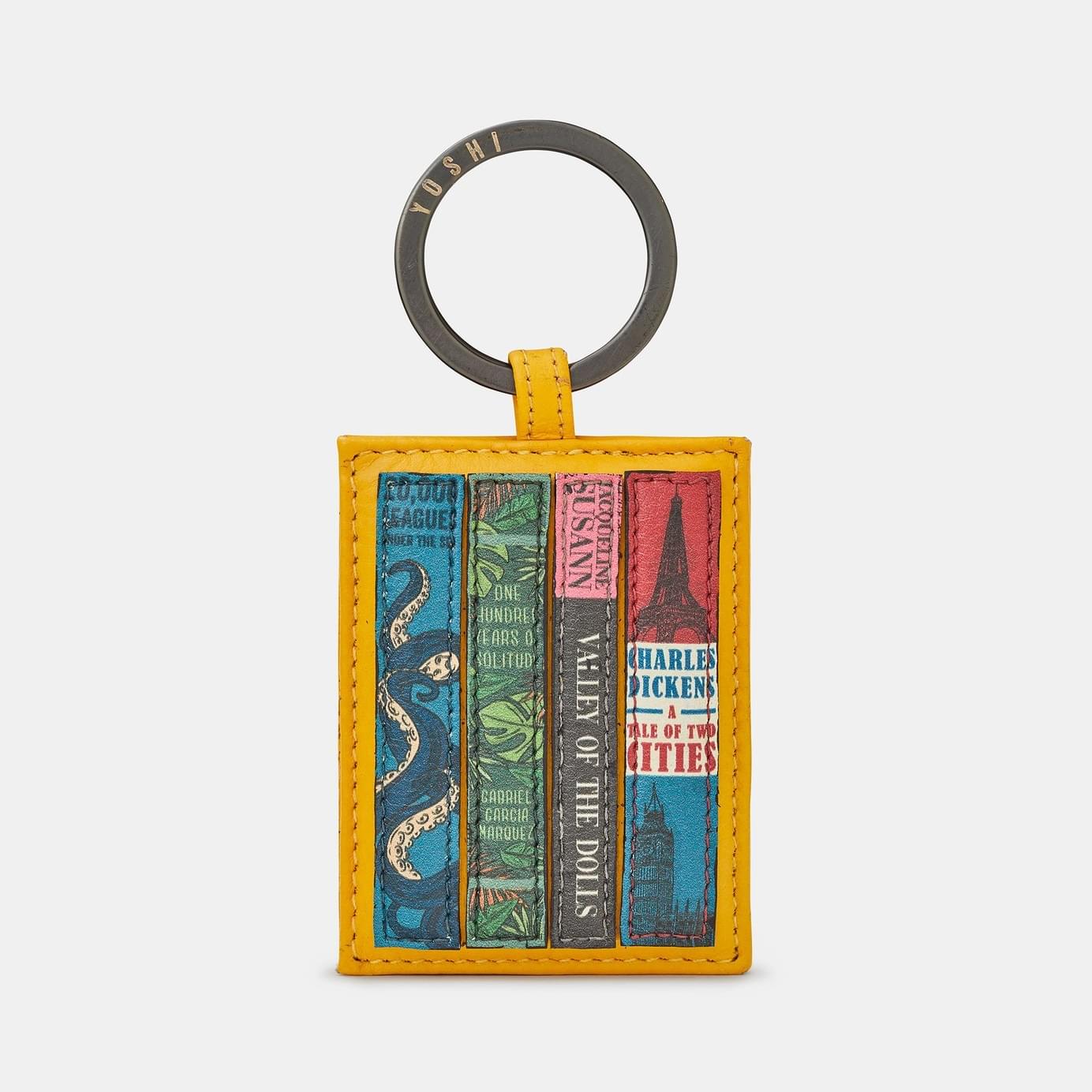 Yoshi Bookworm Yellow/Mustard Leather Keyring product image