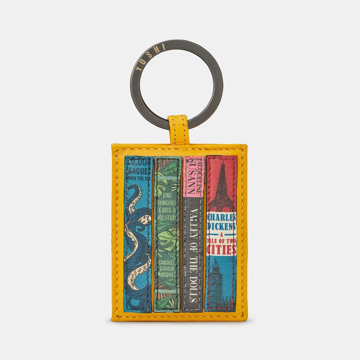 Yoshi Bookworm Yellow/Mustard Leather Keyring product image