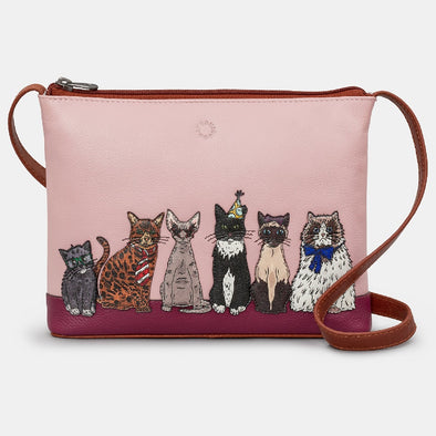 Yoshi Party Cats Cross Body Leather Bag